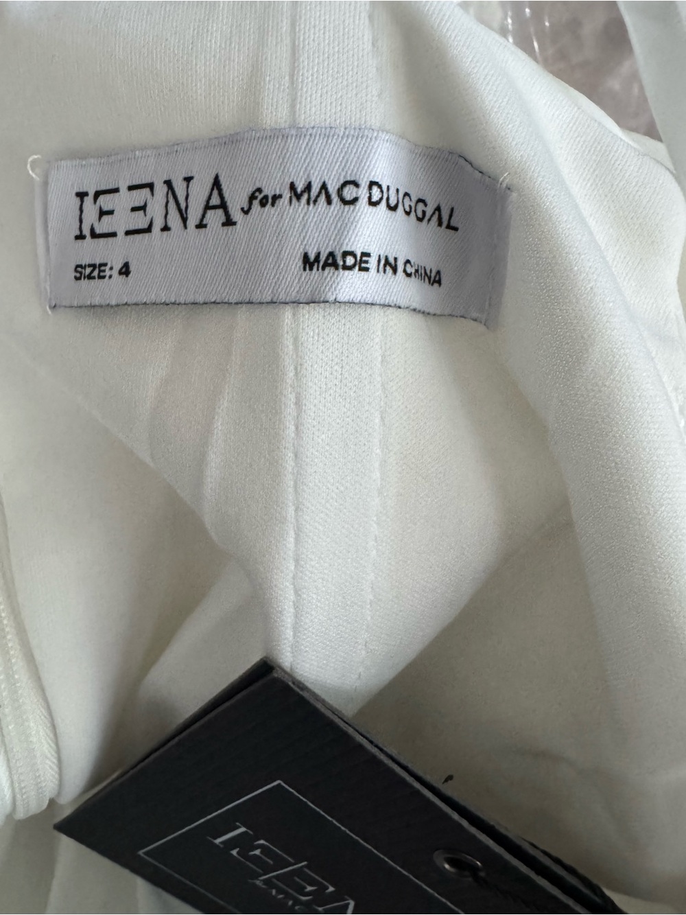 NWT - Mac Duggal White One-Shoulder Strapless Evening Gown Thigh Slit Size 4 - Picture 5 of 7